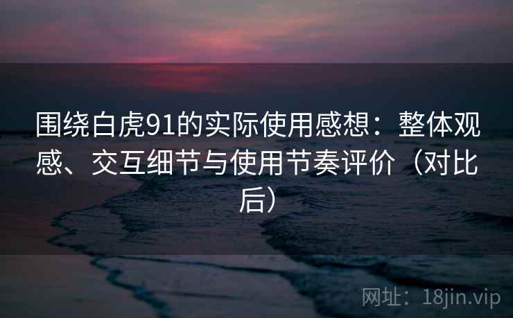 围绕白虎91的实际使用感想：整体观感、交互细节与使用节奏评价（对比后）