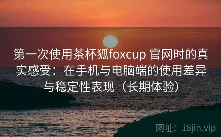 第一次使用茶杯狐foxcup 官网时的真实感受：在手机与电脑端的使用差异与稳定性表现（长期体验）